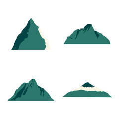 International Mountain Day Icon Set. Vector Illustration