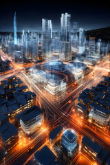 Fototapeta na wymiar Beyond Reality: Smart Cities Unleashed - VR Insights into Tomorrow's Urban Landscape