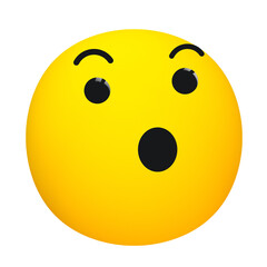 Surprise face emoticon