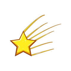 night star shoot cartoon. comet sky, ing meteor, meteorite bright night star shoot sign. isolated symbol vector illustration