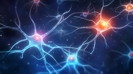 Fototapeta premium Neurons brain cell medical background,PPT background