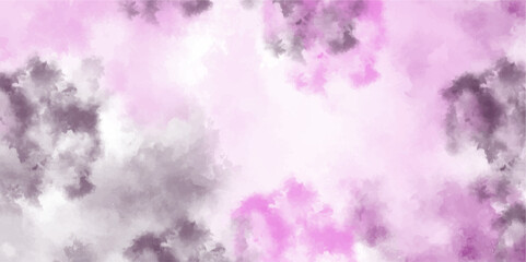 purple and grey sky with clouds as background Purple watercolor background for textures and web banners design.Brushed Painted Violet ink and watercolor textures on white background.