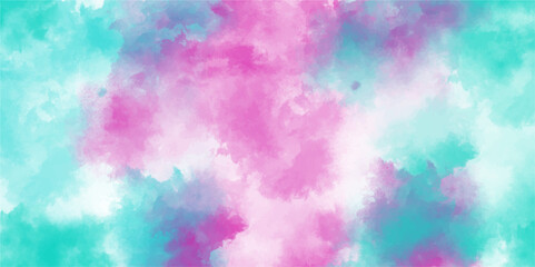 Fototapeta na wymiar Amazing beautiful watercolor Cloud and sky with blue and purple. Beautiful abstract multicolor watercolor paint background.purple and pink shades watercolor background for vintage card, retro template