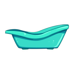 infant toddler bathtub cartoon. little caucasian, water happy, bubble foam infant toddler bathtub sign. isolated symbol vector illustration