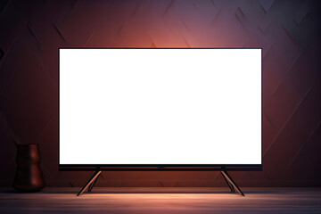 empty Flat screen TV , mock up, high resolution photography  generated by AI