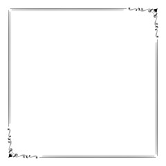 Decorative square frame. Square frame vector illustration. Suitable for wedding invitation, aesthetic decoration, social media post, banner, promotion, advertising, etc.