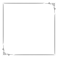 Decorative square frame. Square frame vector illustration. Suitable for wedding invitation, aesthetic decoration, social media post, banner, promotion, advertising, etc.