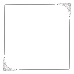 Obraz premium Decorative square frame. Square frame vector illustration. Suitable for wedding invitation, aesthetic decoration, social media post, banner, promotion, advertising, etc.