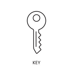 Key as accessibility symbol line icon vector