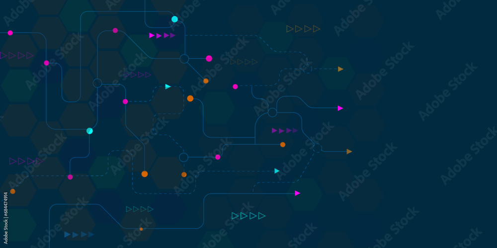Wall mural vectors global network connection and communication technology concept design. abstract minimalistic