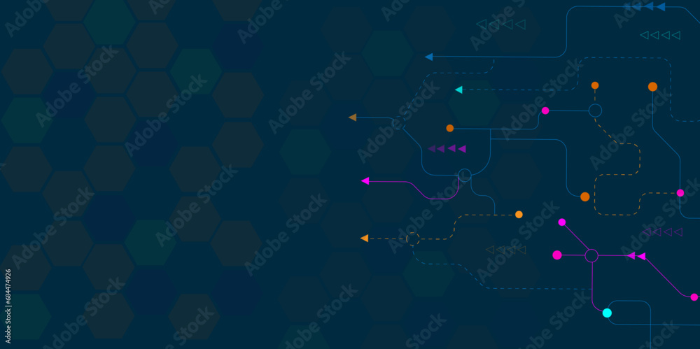 Wall mural vectors global network connection and communication technology concept design. abstract minimalistic