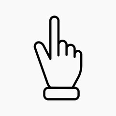 Obraz premium hand-touched line art. finger looks