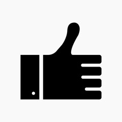 simple love hand icon. thumb like symbol