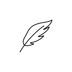 Simple feather line Icon