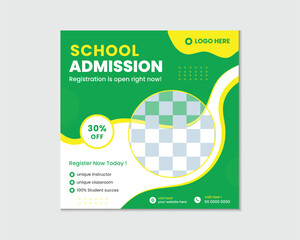 school admission post design template
