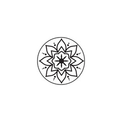 set of hand drawn mandala circles ornament
