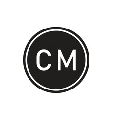 CM icon logo design template
