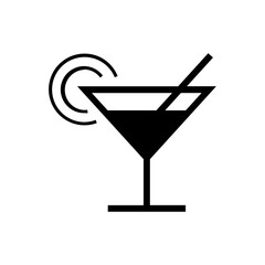 cocktail glass with cocktail