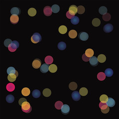 different color bokeh lights on black background. Glitter sparkle stars for celebrate.Special occasion concept with space for text.