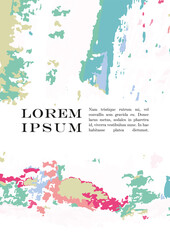 Brush paint Vector Background Templates Set. Hand Painted Artwork Page Collection. Good for Cover, Invitation, Banner, Placard, Brochure, Poster, Card, Flyer and other.