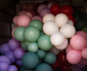 Fototapeta na wymiar Cluster of many Colorful Balloons