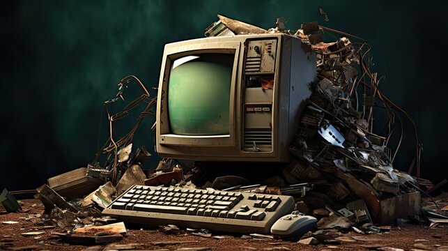 old computer broken computer