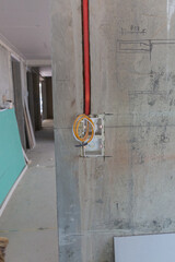 Hydropower construction installation and red wire pipe for building renovation