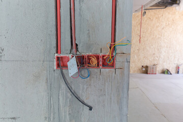 Hydropower construction installation and red wire pipe for building renovation