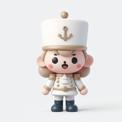 Fototapeta premium 3d character nutcrakers isolated white background