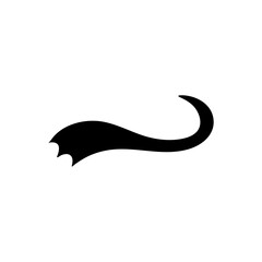 Swoosh and swash typography tails shape
