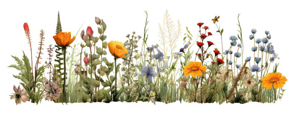 vintage wildflower, flower line, retro floral, spring wildflower