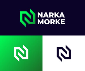 Abstract Letter N Logo Design Template.