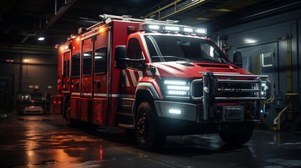 Fototapeta premium 3d realistic ambulance