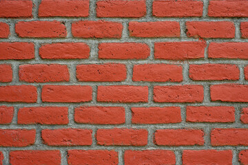 Red brick wall. Textured background.