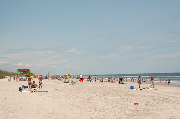 Fototapeta na wymiar The Beach at the Outer Banks Island in North Carolina