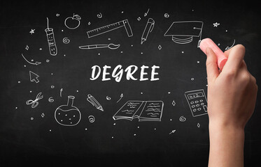 Hand drawing education concept concept concept
