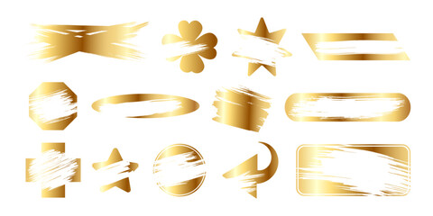 Instant scratch lottery ticket shapes set with scrape texture template marks vector illustration.
