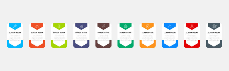 Vector Infographic design business template with icons and 10 options or steps