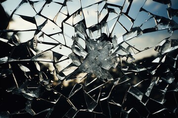 Impact and Reflection: The Chaotic Beauty of Shattered Glass