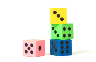 Erasers in the form of dice