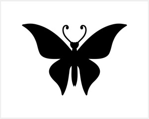 Doodle butterfly icon. Hand drawn line art. Engraving insect animal. Vector stock illustration. EPS 10