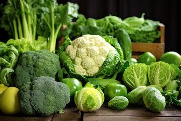 background of green fresh vegtables