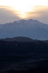 Obraz premium sunset in the mountains