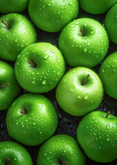 background of green fresh fruits
