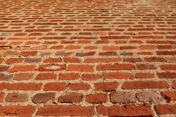 Brick wall detail vision ancient rural Italy
