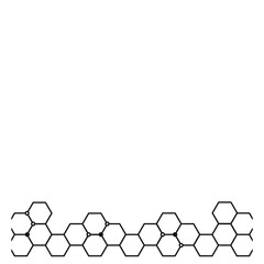Obraz premium Technology Hexagonal Footer