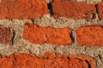 Brick wall detail vision ancient rural Italy