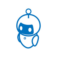 Obraz premium Isometric Robot icon in line art style