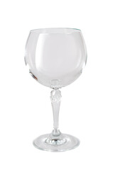 empty wine glass isolated on white background