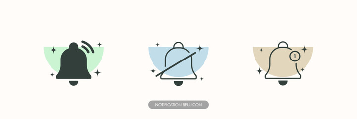 Notification bell icon .Vector illustration
